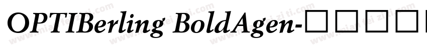 OPTIBerling BoldAgen字体转换